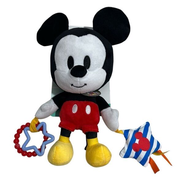 Disney Baby Classic MICKEY MOUSE On the‎ Go Activity Toy TEETHER Plush - Picture 1 of 8